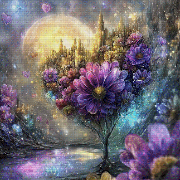The City Where Flowers Dream by DPK - 80 x 80 - 186 Farben