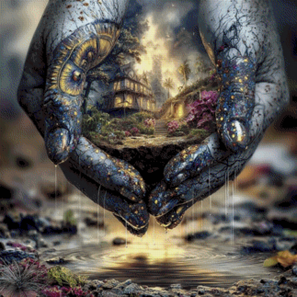 A World Held in Quiet Hands by DPK - 80 x 80 - 167 Farben