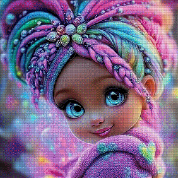 Little Rainbow Princess by DPK - 70 x 70 - 248 Farben