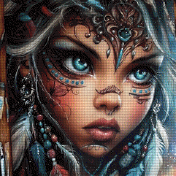 The Power in Her Gaze by DPK - 60 x 60 - 176 Farben