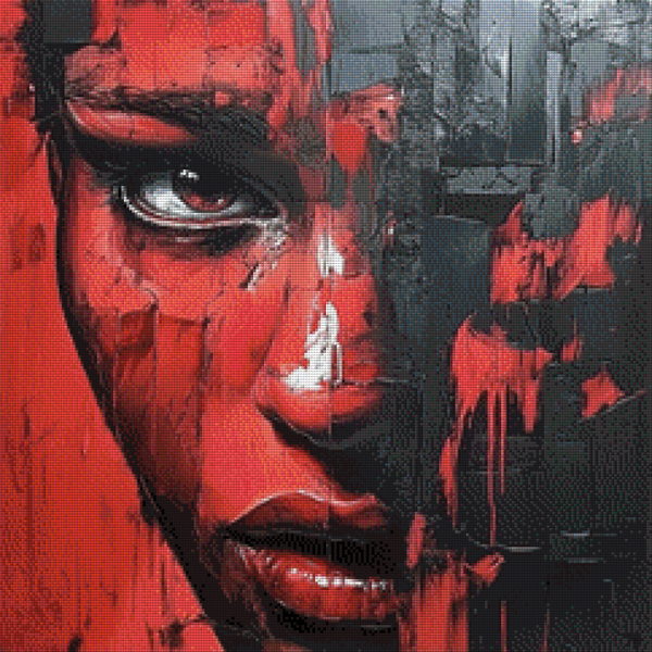 Crimson Silence by DPK - 60 x 60 - 115 Farben