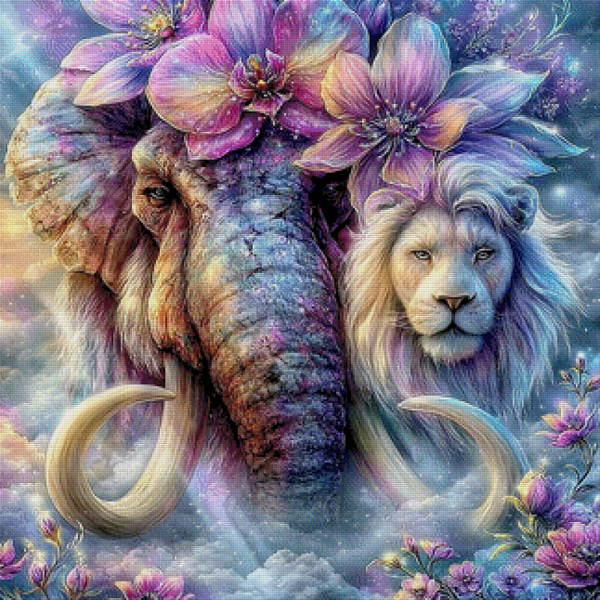 The Lion and the Ancient Soul by DPK - 80 x 80 - 282 Farben