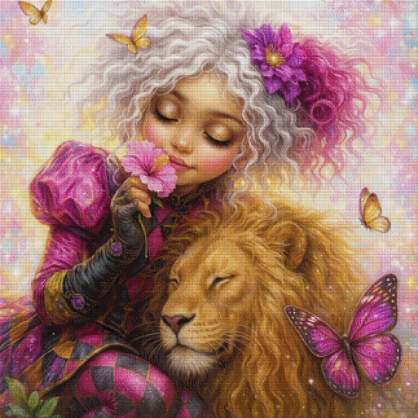 Dreaming with the Lion by DPK - 80 x 80 - 195 Farben