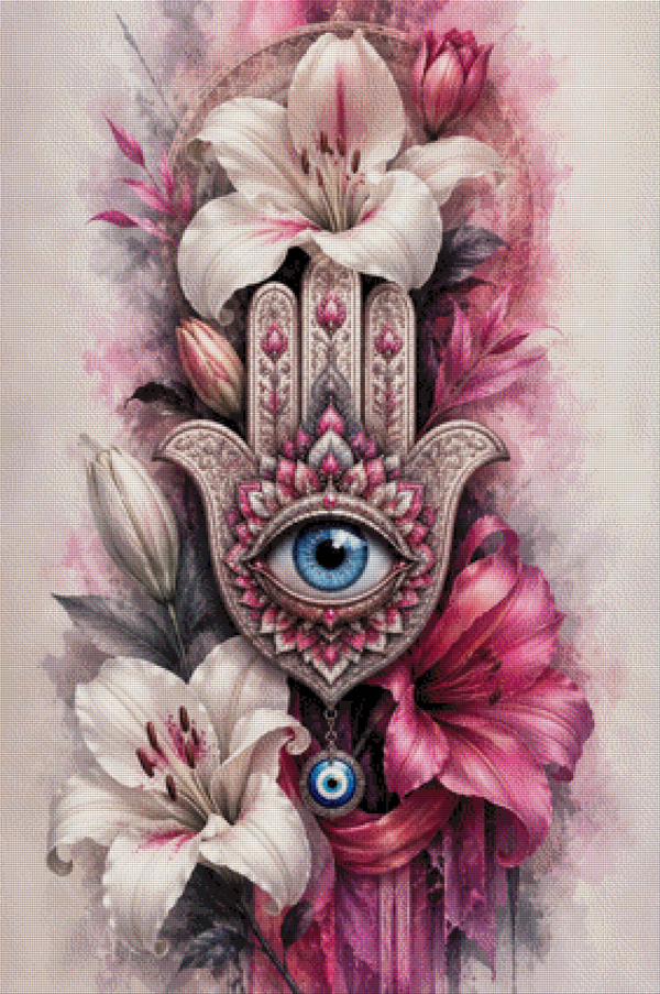 Blossom of Hamsa by Ari_ai 70 x 105 - 170 Farben