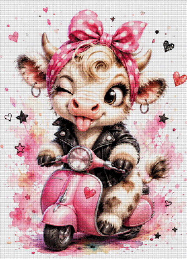 Rockabilly Rosie - 70 x 96 - 191 Farben
