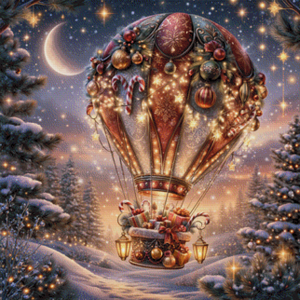 Christmas Magic Above the Cloud by Lisa Morgan AI - 80 x 80 - 211 Farben