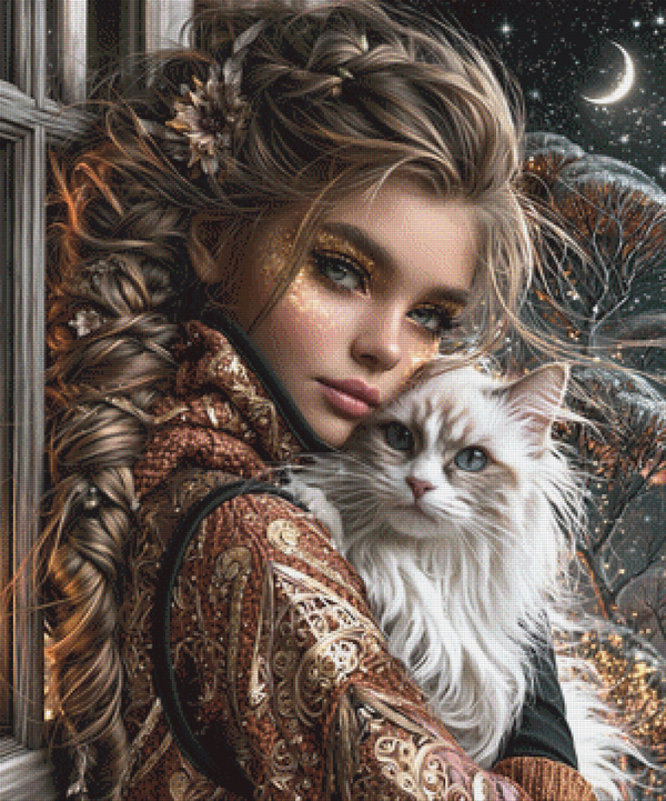 Moonlight Bond by Lisa Morgan AI - 75 x 90 - 148 Farben