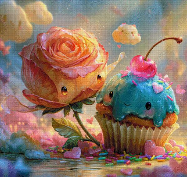 Sweet Friendship by Lisa Morgan AI - 80 x 75 - 200 Farben