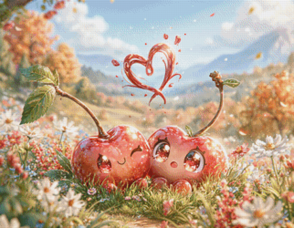 Cherry Love by Lisa Morgan AI - 80 x 62 - 190 Farben
