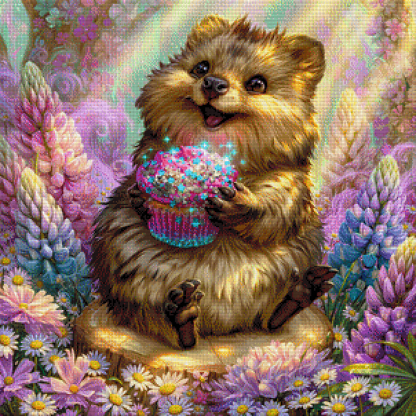 Cupcake Bear by Lisa Morgan AI - 75 x 75 - 190 Farben