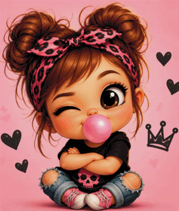 Bubblegum Rebel by DPK - 70 x 82 - 190 Farben