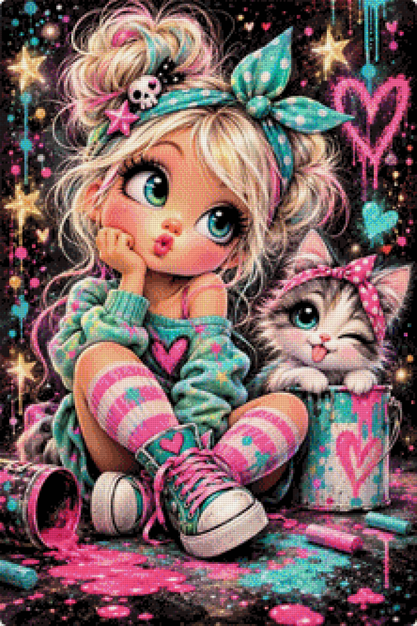 Sweet Rebel & Kitty by DPK - 55 x 82 - 181 Farben