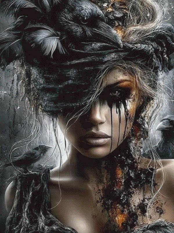 Queen of Ravens by Ari_ai - 75 x 100 - 109 Farben