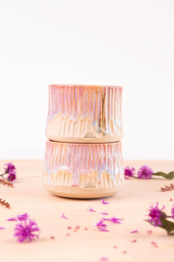 Set of 2 Textured Cups (0360)