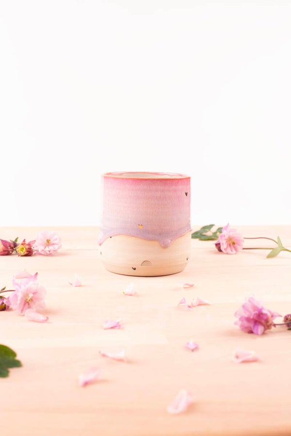 Cup with 24k golden hearts! (9579)
