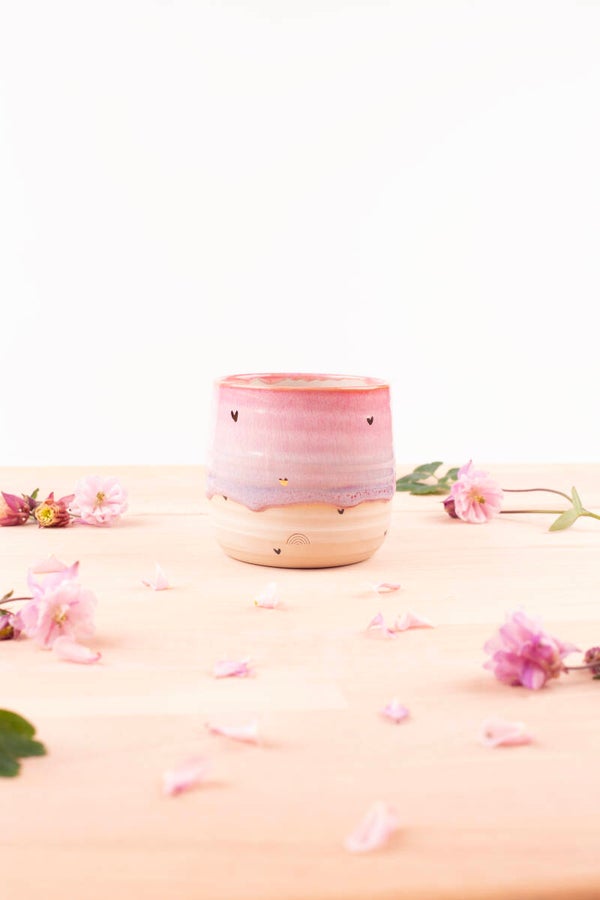 Cup with 24k golden hearts! (9583)