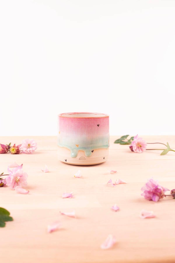 Cup with 24k golden hearts! (9586)