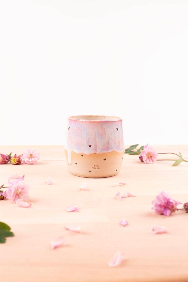 Cup with 24k golden hearts! (9592)