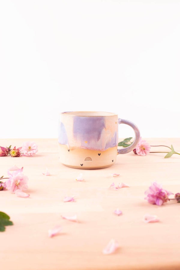 Mug with 24k golden hearts! (9598)