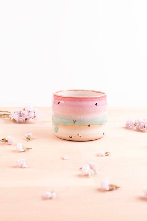 Cup with 24k golden hearts! (9835)