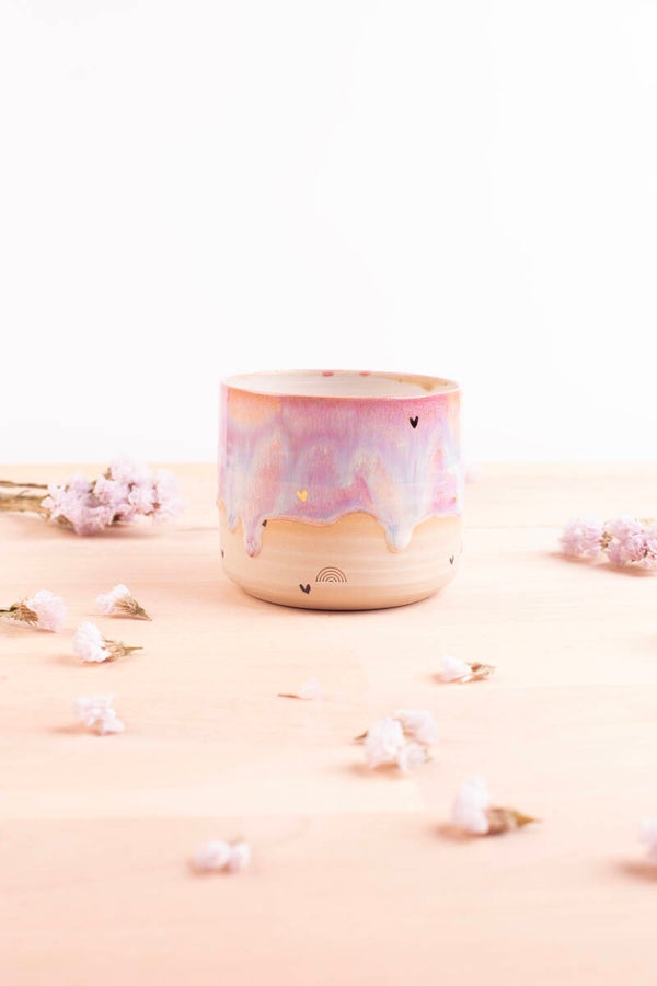 Cup with 24k golden hearts! (9844)