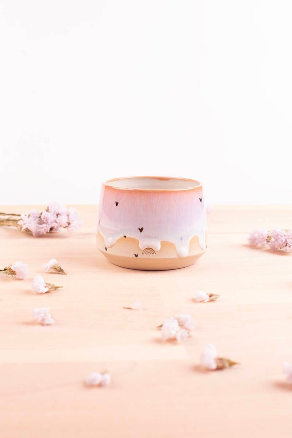 Cup with 24k golden hearts! (9849)