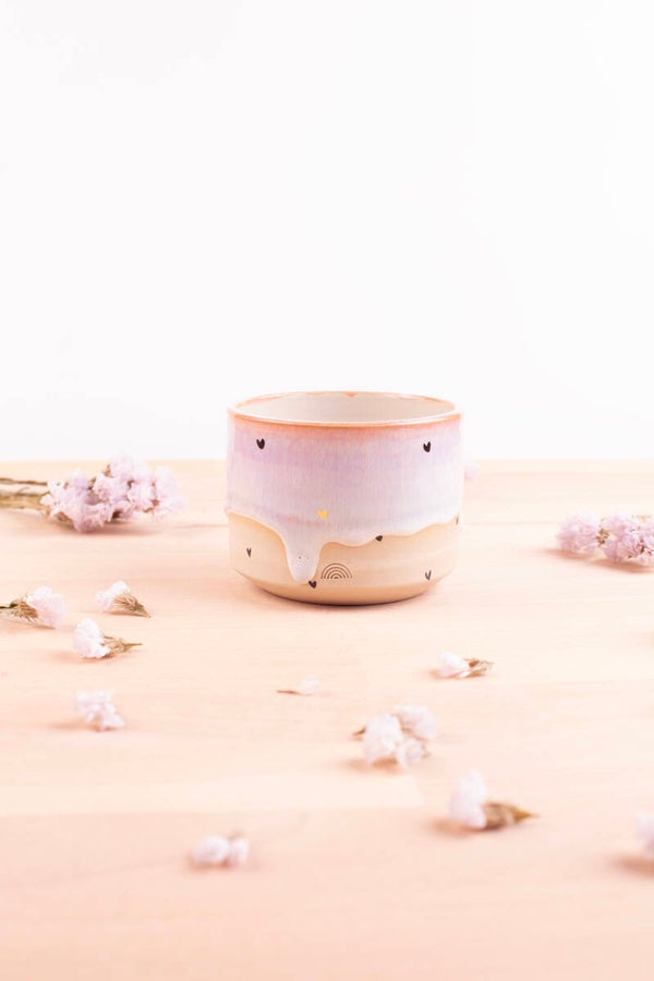 Cup with 24k golden hearts! (9851)