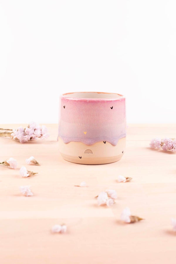 Cup with 24k golden hearts! (9854)