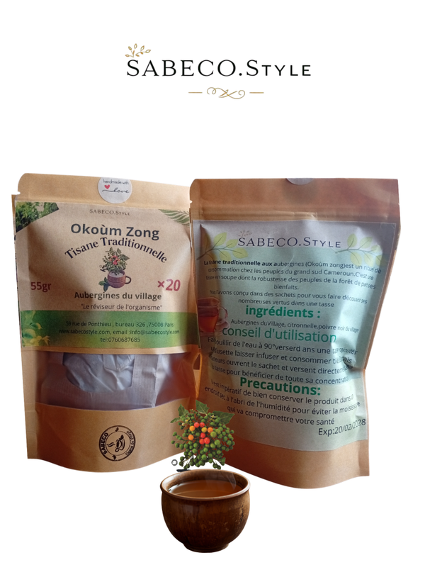 Tisane traditionnelle aux aubergines du village"OKOùM ZONG"
