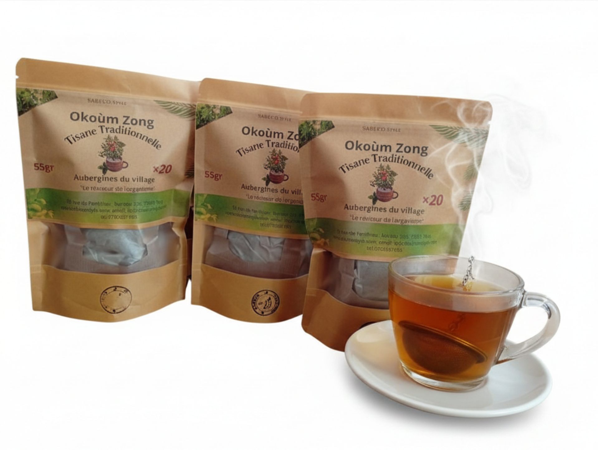 Tisane traditionnelle aux aubergines du village