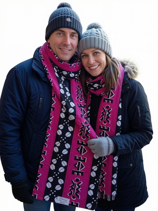 Echarpes d'hiver en tissus pagne fourrés doux