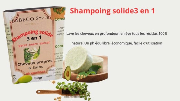 Shampoing solide 3 en 1