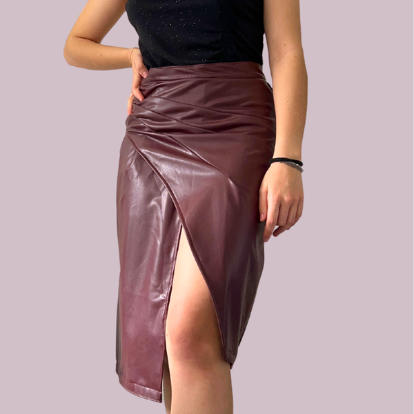 Jupe en Similicuir – Une Semaine, Une Tenue