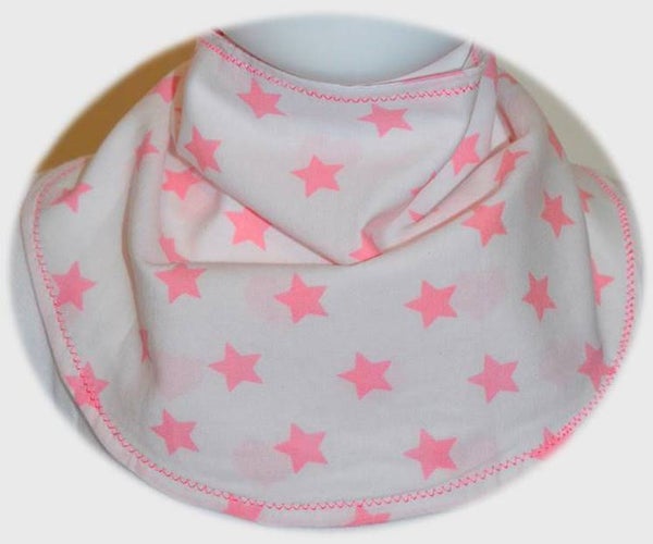 Baby Kinder Halstuch genäht groß *weiß rosa*