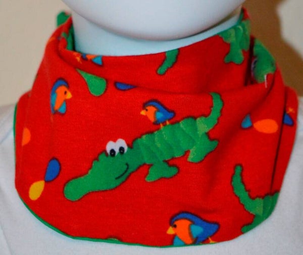 Baby Kinder Halstuch genäht klein *Krokodil*