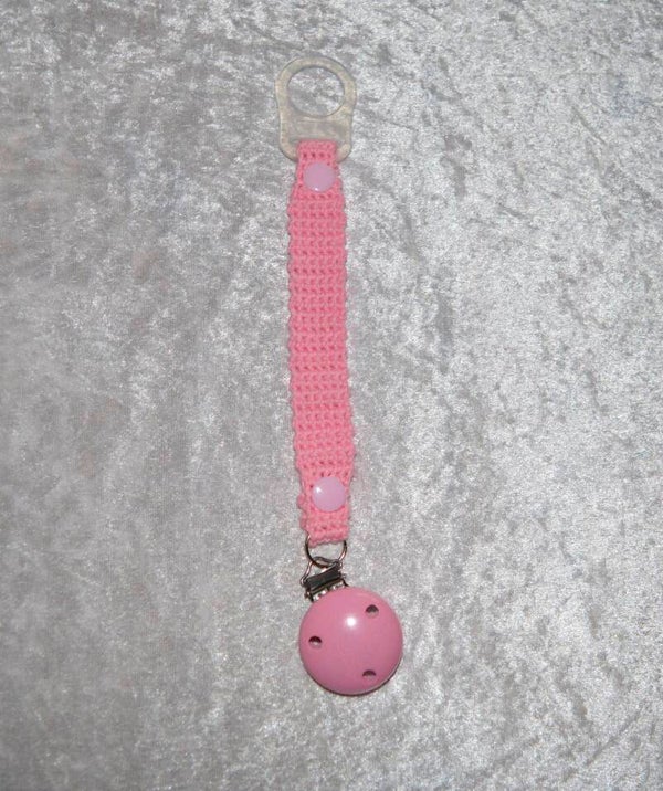 Schnullerhalter / Schnullerkette mit Halter *rosa*