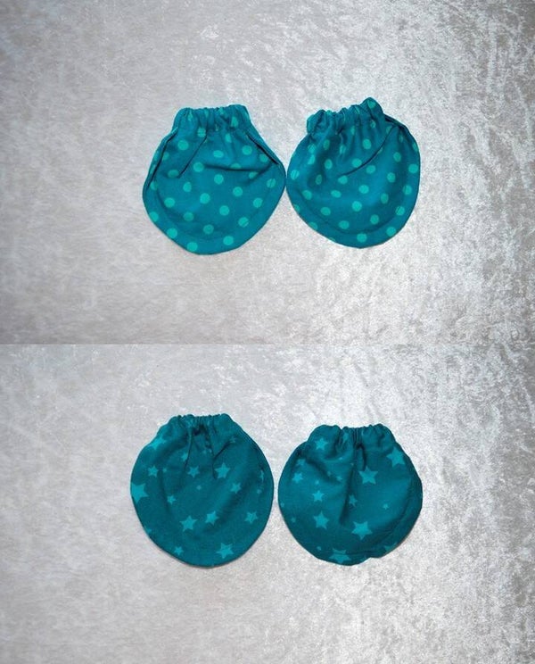 Kratzfäustlinge / Fäustlinge / Kratzschutz *türkis*