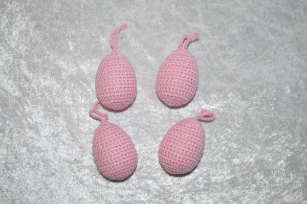 Ostereier gehäkelt Osterdeko 4er-Set *rosa*
