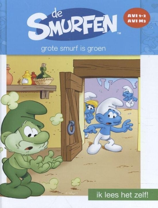 Grote smurf is groen