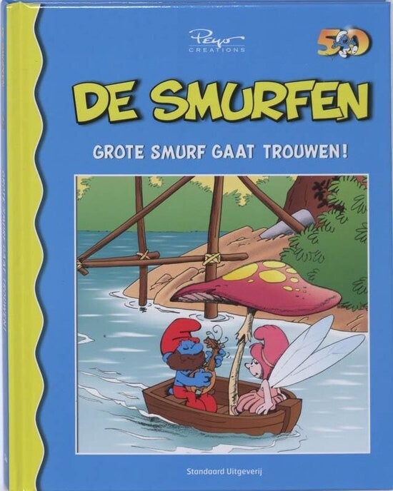 Grote smurf gaat trouwen