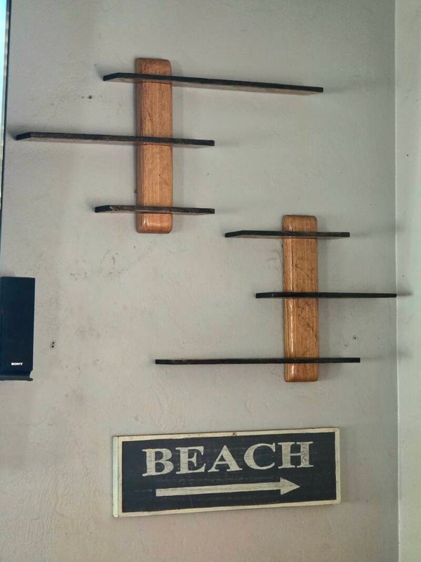 3 tier offset shelf