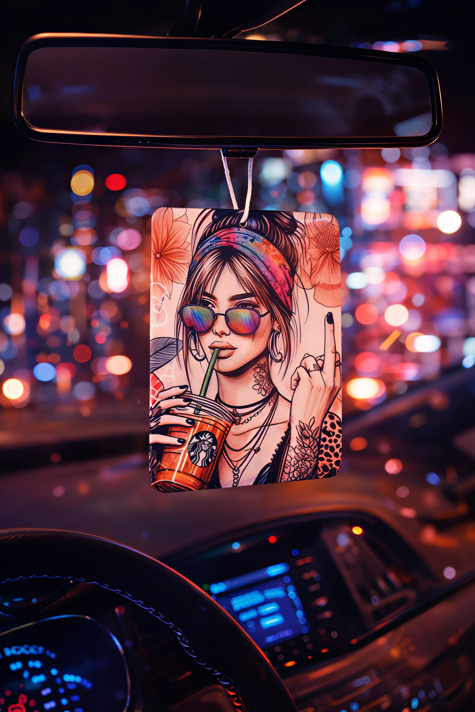 🚗Désodorisant Rétro Rebel – " Attitude 100% Bad Vibes "🚗