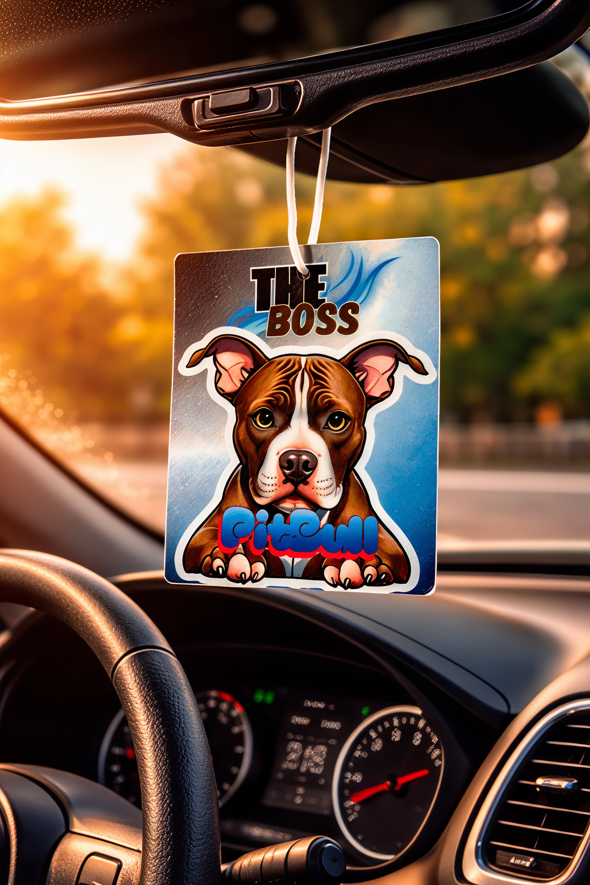 Désodorisant voiture " PITBULL🐾 THE BOSS "