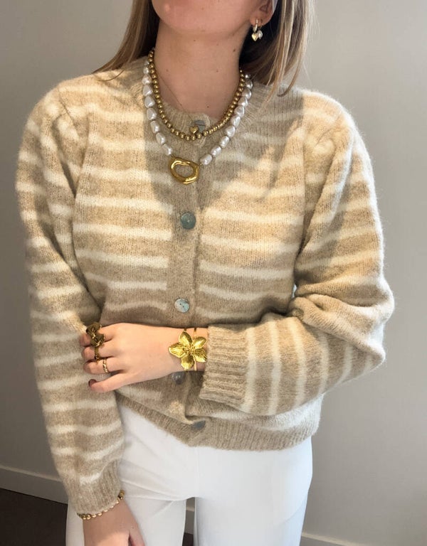 Striped Sweater Beige