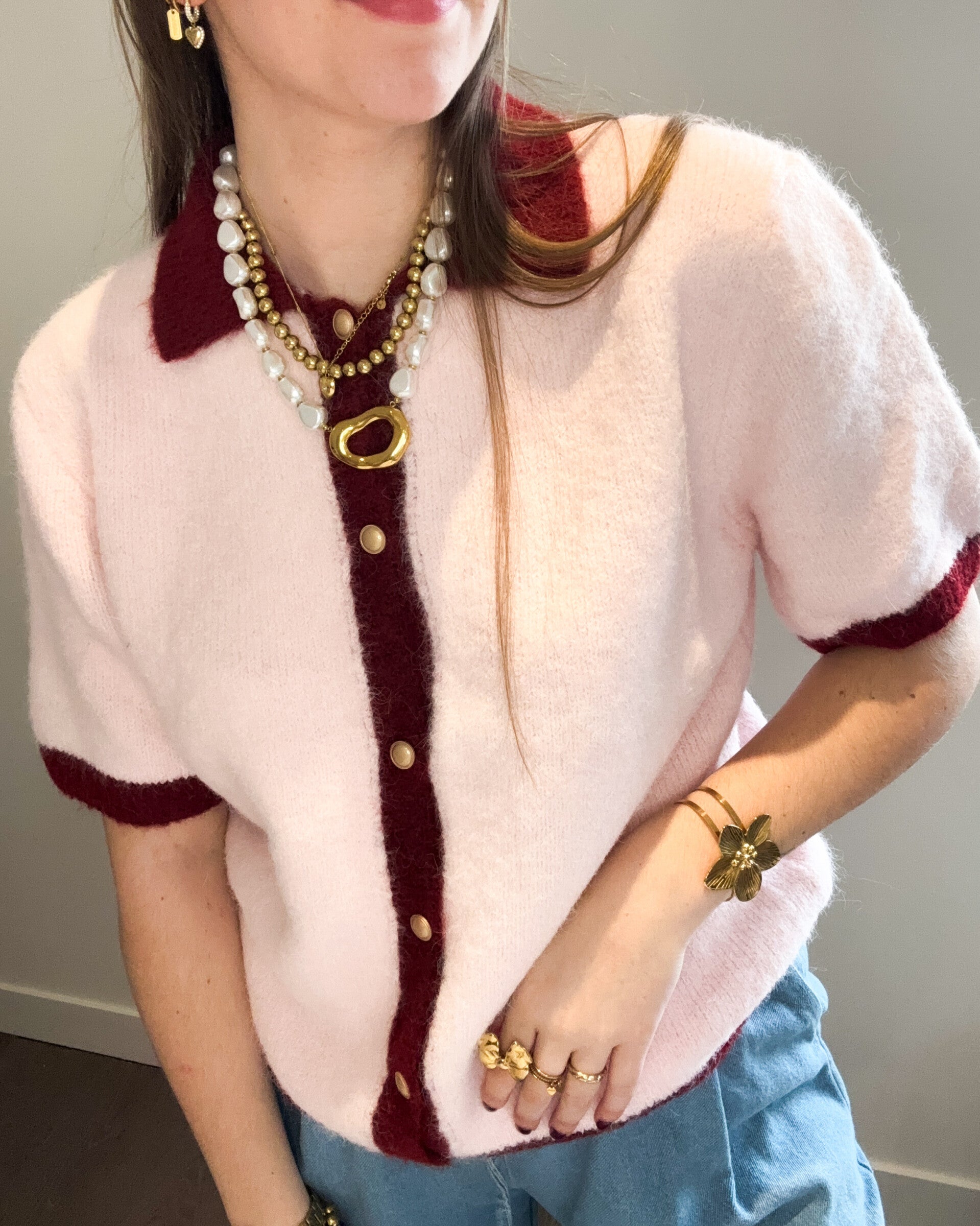 Pink/Bordeaux Sweater