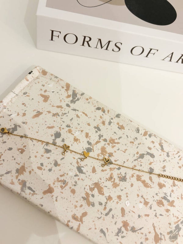 Triple heart diamond armband