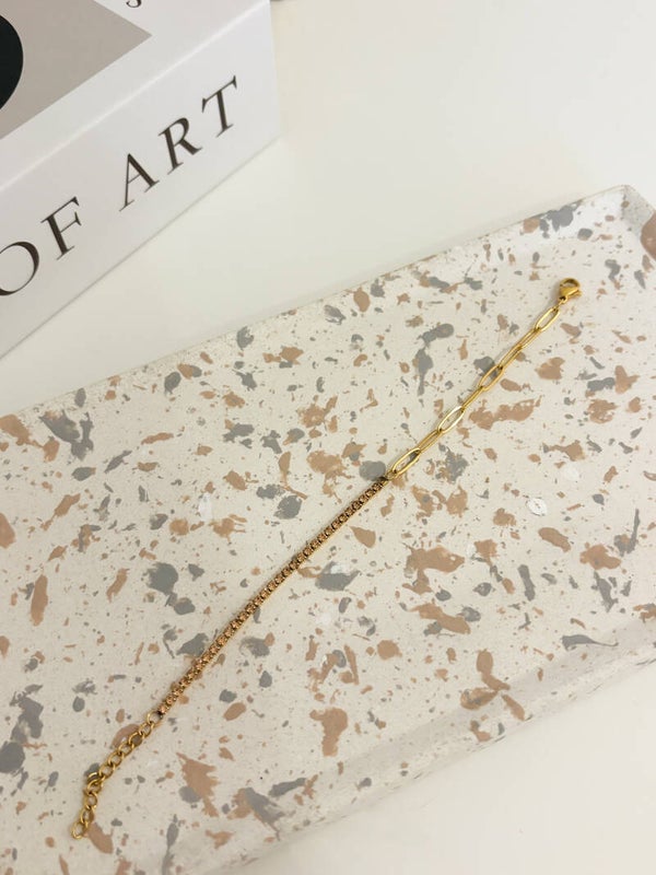 Half diamond armband