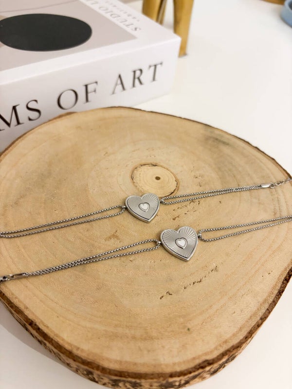 Big double Heart armband
