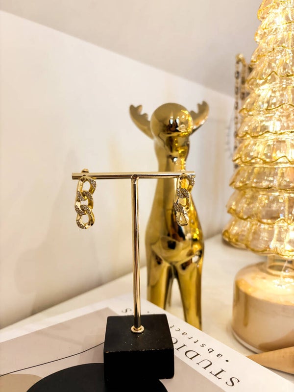 Fancy golden oorbellen