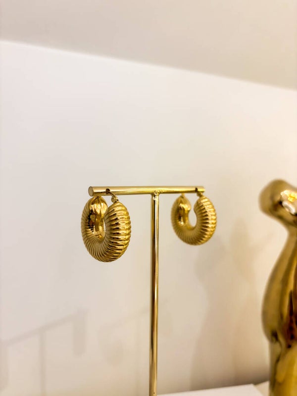 Big golden oorbellen